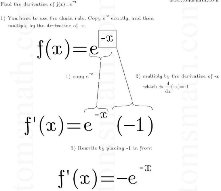 derivative of e to the power of square root x