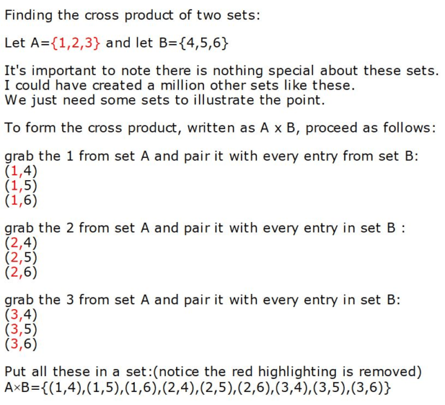cartesian product of two sets done step by step

